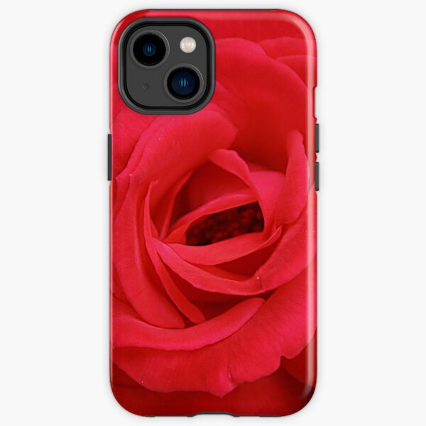 Fragrant Cloud Rose Close Up Red Orange Coral Hybrid Tea Rose iPhone Tough Case