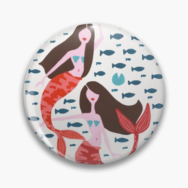 Item preview, Koi Mermaids – Red & Teal designed and sold by Cat Coquillette.