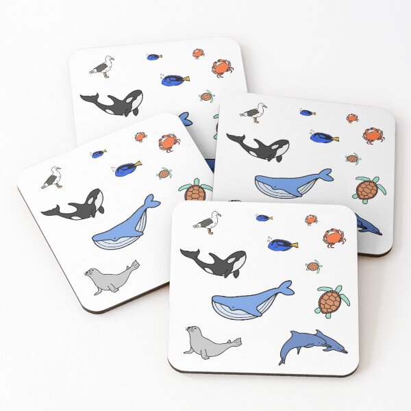 Artikelvorschau, Tier Pack Aufkleber Ozean Meer Wal Blau Fisch Delphin Kinder entworfen und verkauft von KLINESTORE.