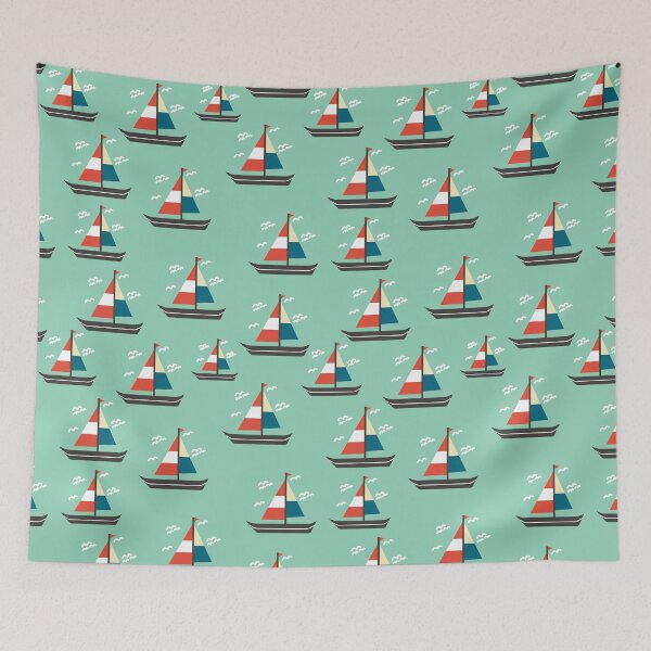 Item preview, Sail boat pattern designed and sold by Pasan-hpmm.