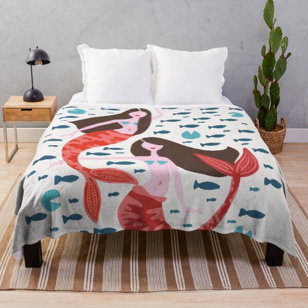 Item preview, Koi Mermaids – Red & Teal designed and sold by Cat Coquillette.