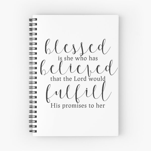 Item preview, Blessed is she who has believed that the Lord would fulfill His promises to her.  designed and sold by RebiskaCreates.