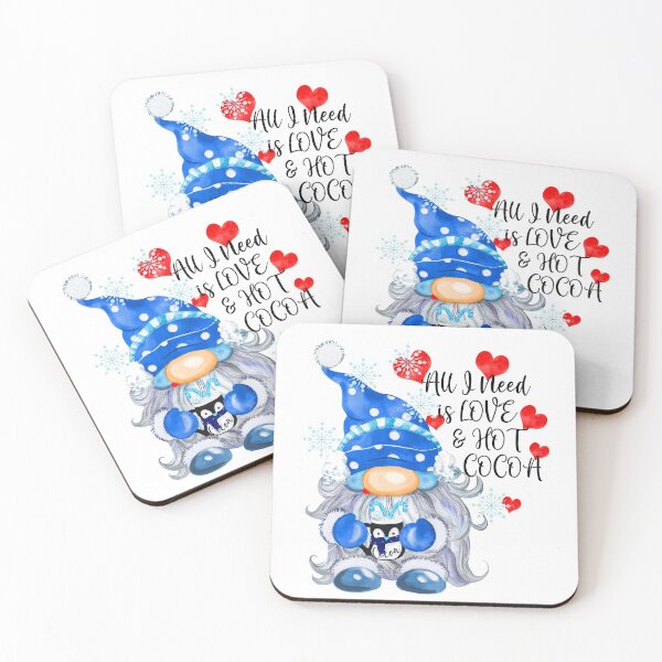 Item preview, All I Need is LOVE and HOT COCOA ~ Wise Old Gnome Gift designed and sold by StickerArtwork.