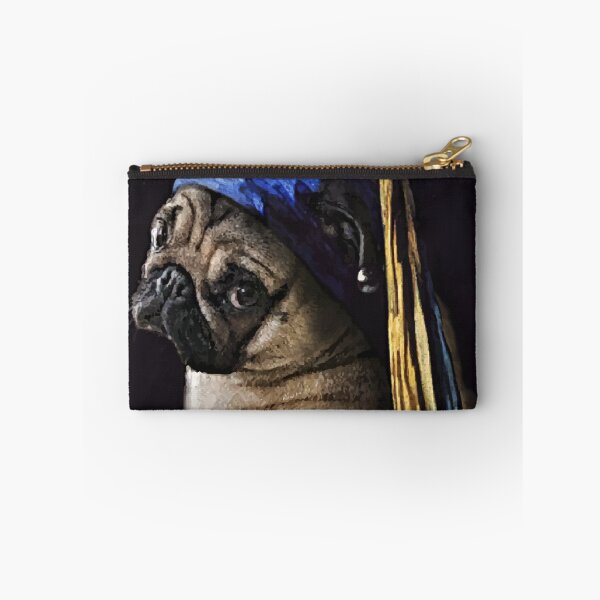 Item preview, PUG WITH PEARL EARRING designed and sold by darklordpug.