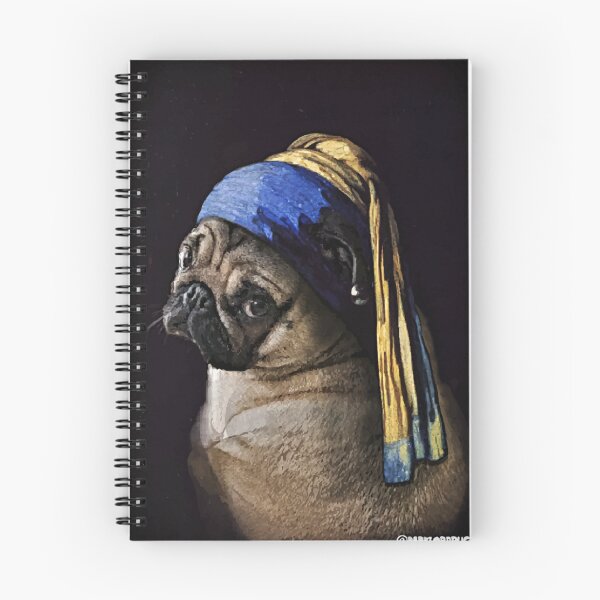 Item preview, PUG WITH PEARL EARRING designed and sold by darklordpug.