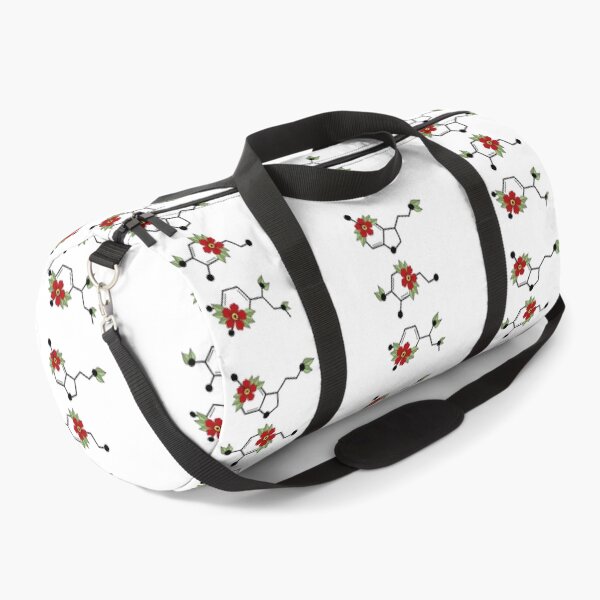 Item preview, Serotonin, Dopamine, Adrenaline: floral molecules with red petals and green leaves designed and sold by 10pmCreations.