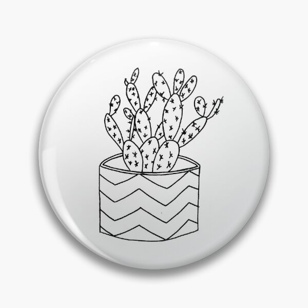 Artikelvorschau, Feigenkaktus in einem gemusterten Topf entworfen und verkauft von PlantEngineer.