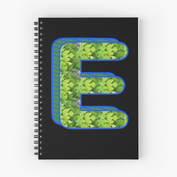 Item preview, Letter E (with green leaves) designed and sold by artfulnotebook.