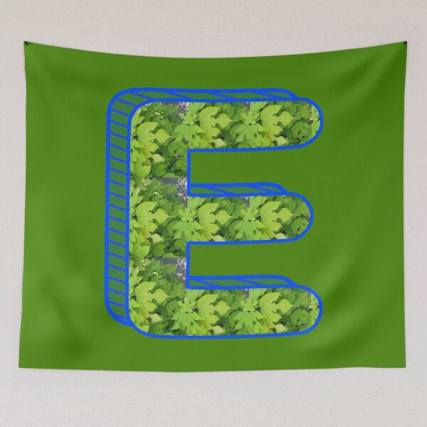 Item preview, Letter E (with green leaves) designed and sold by artfulnotebook.