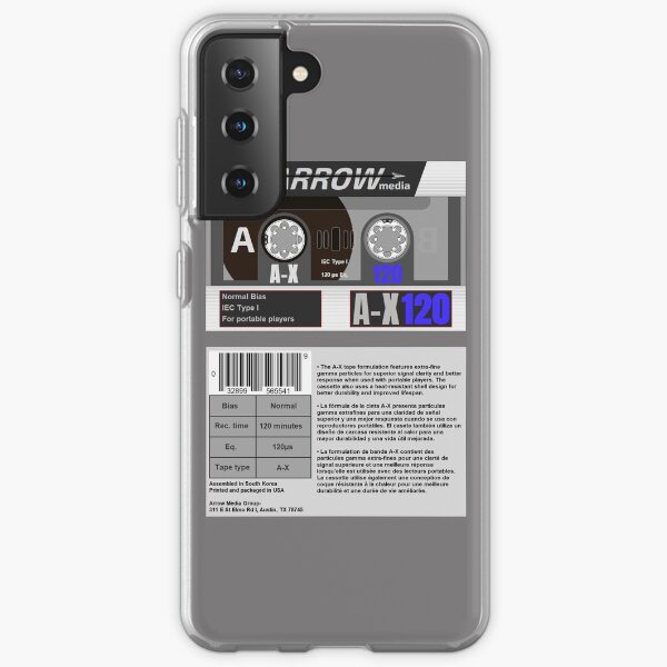 Arrow Media A-X 120 type 1 cassette (front and back) Samsung Galaxy Soft Case