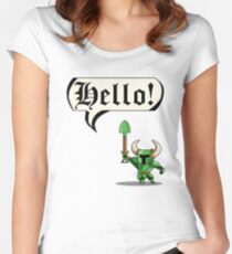 HELLO! Women's Fitted Scoop T-Shirt