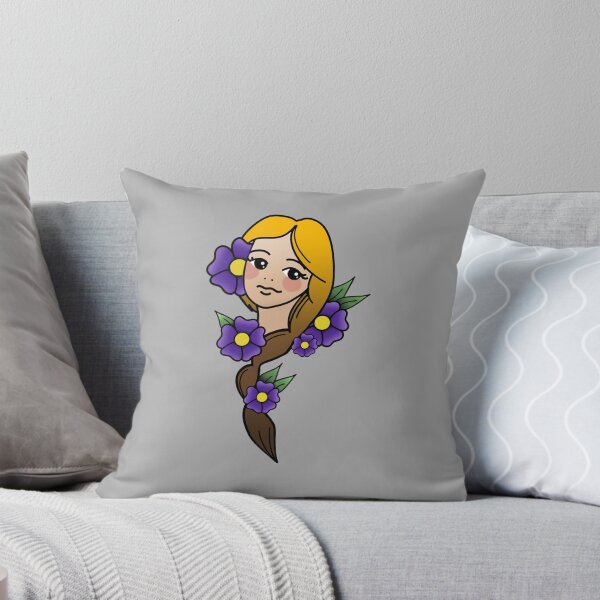 Item preview, Beautiful Blonde, Cute Girl, Purple Flowers designed and sold by 10pmCreations.