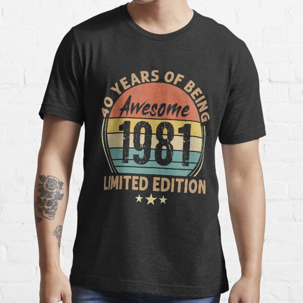 40th Birthday Retro Limited Edition 1981 Quarantine Birthday Essential T-Shirt