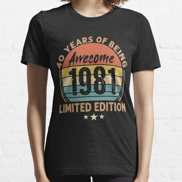 40 cumpleaños Retro Edición limitada 1981 Cumpleaños en cuarentena Camiseta esencial