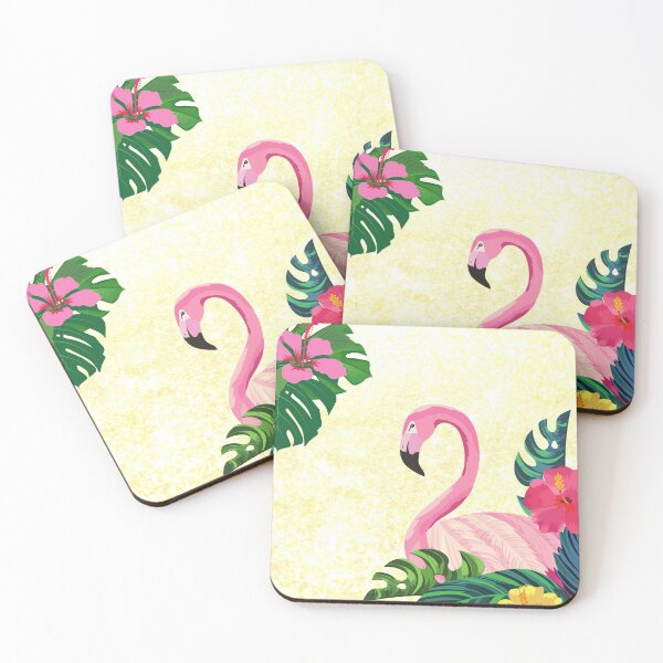 Item preview, Pink Flamingo in Gold glitter  designed and sold by aboniteblanc.
