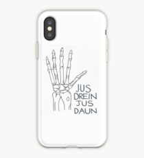 Jus Drein Jus Daun Skeleton Hand iPhone Case
