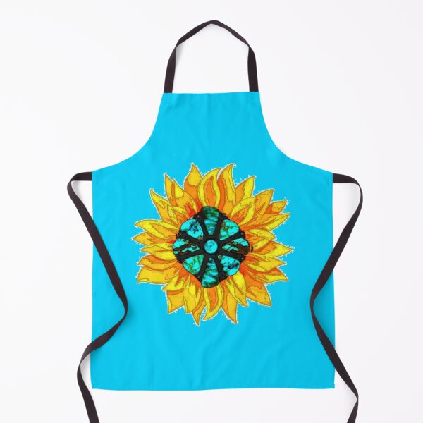 Item preview, turquoise sunflower designed and sold by creativecowgirl.