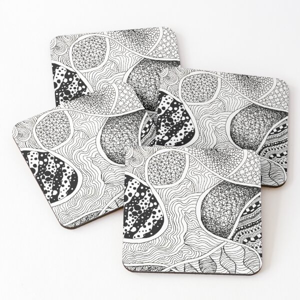 Item preview, Black and white doodle design designed and sold by EmmaIzzieArt.