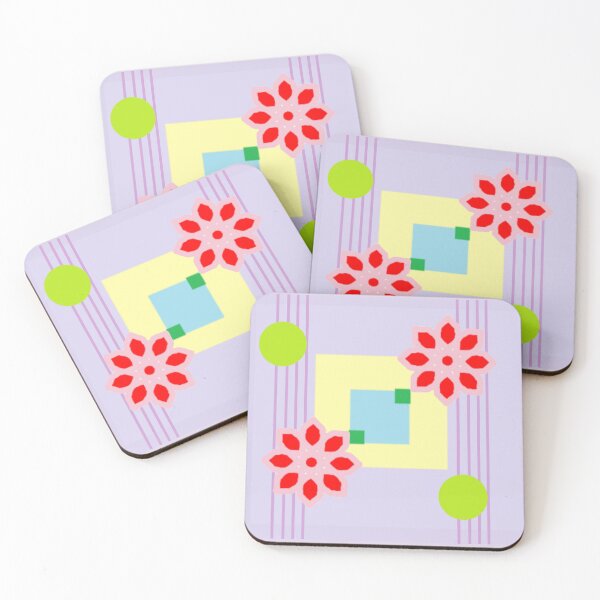 Item preview, Pink & Red Flowers with Pastel Abstracts designed and sold by Sendreka.