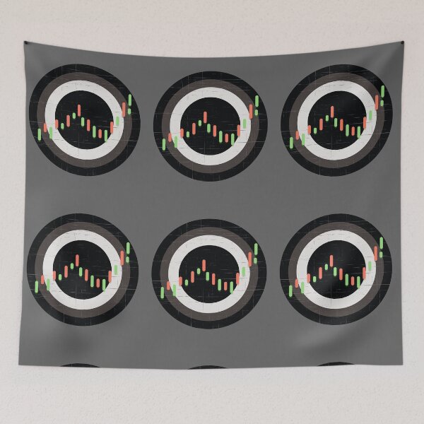 Item preview, stock market candle stick retro background designed and sold by CultOfHustlers.