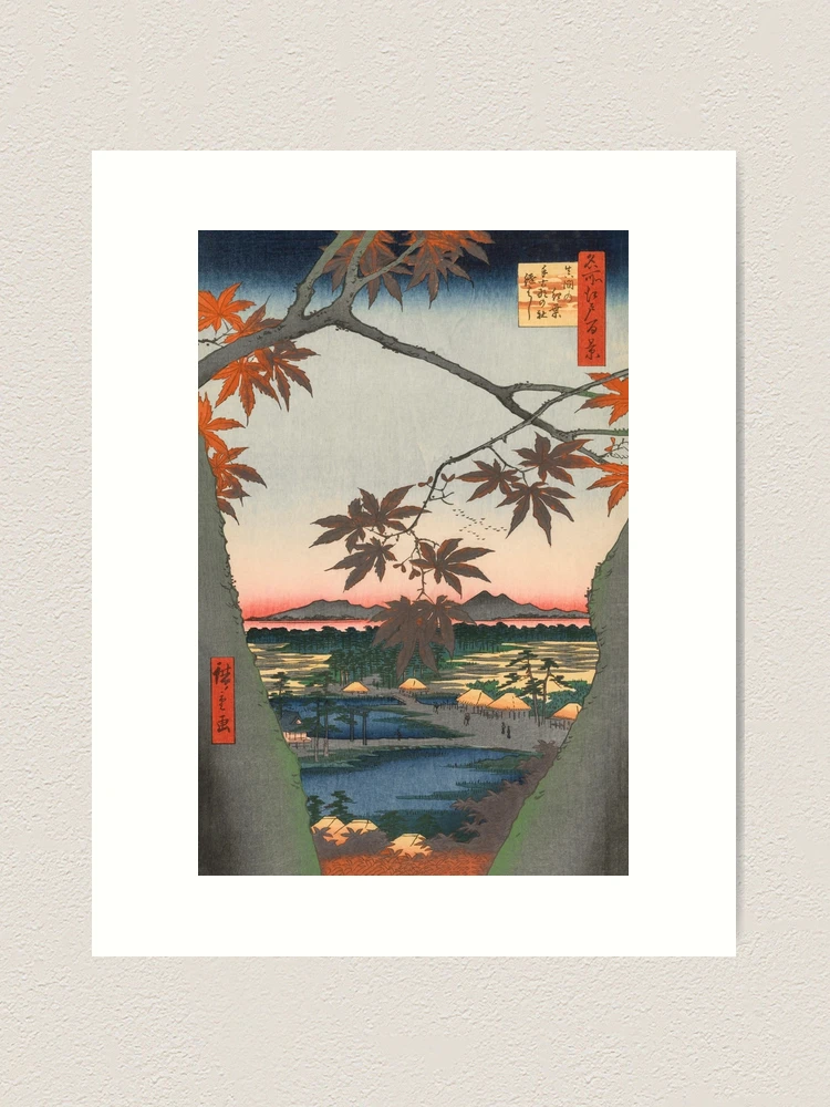 Maple Trees at Mama by Utagawa Hiroshige | DailyArt Magazine