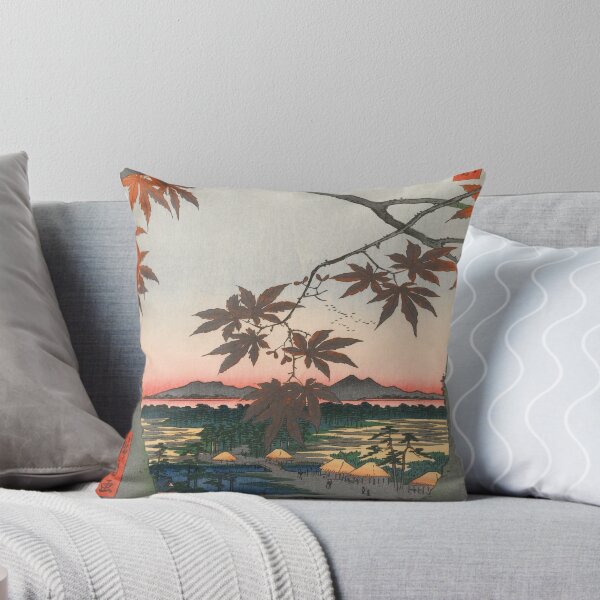 Item preview, Maple Trees at Autumn Shrine Vintage Ukiyo-e Japanese Art designed and sold by VintageArchive.