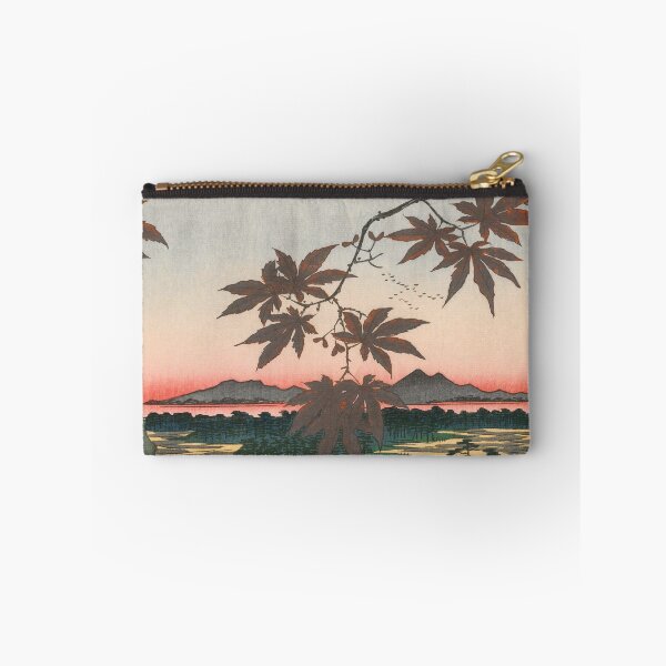 Item preview, Maple Trees at Autumn Shrine Vintage Ukiyo-e Japanese Art designed and sold by VintageArchive.