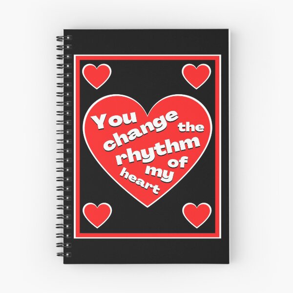 Item preview, You change the rhythm of my heart - a large red heart with words in white designed and sold by AnnaBBS.