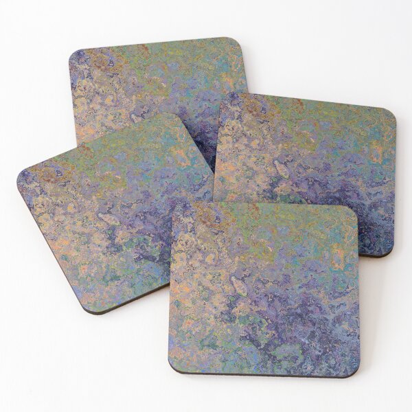 Item preview, Alcohol Ink Abstract in Purple, Green, Yellow & Blue designed and sold by TGIYHome.