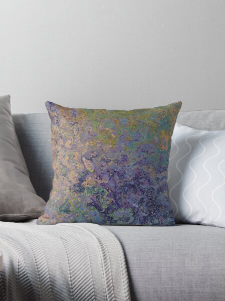 Item preview, Alcohol Ink Abstract in Purple, Green, Yellow & Blue designed and sold by TGIYHome.