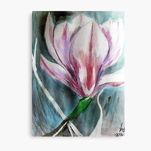 Pink Magnolia Metal Print