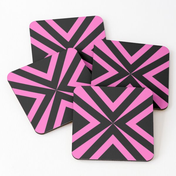 Item preview, Pink and Black Cross X Striped Pattern Design designed and sold by TheHappyK.