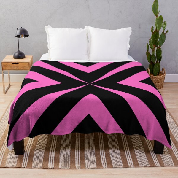 Item preview, Pink and Black Cross X Striped Pattern Design designed and sold by TheHappyK.