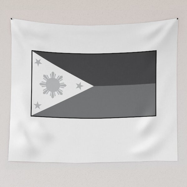 Aperçu de l'œuvre Copie de PHILIPPINES DRAPEAU NOIR ET BLANC - SICK FLIP DESIGN créée et vendue par mjdragonfly.