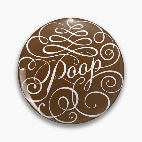 Item preview, Poop Hand Lettering Design in White designed and sold by SouthAndSunny.