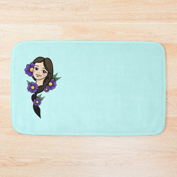 Item preview, Light Skinned Brunette with Purple Flowers designed and sold by 10pmCreations.