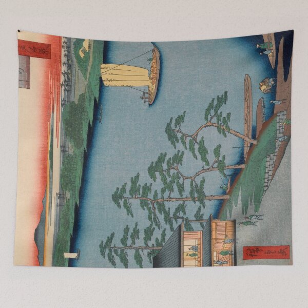 Item preview, Niijuku Ferry Vintage Ukiyo-e Japanese Art designed and sold by VintageArchive.