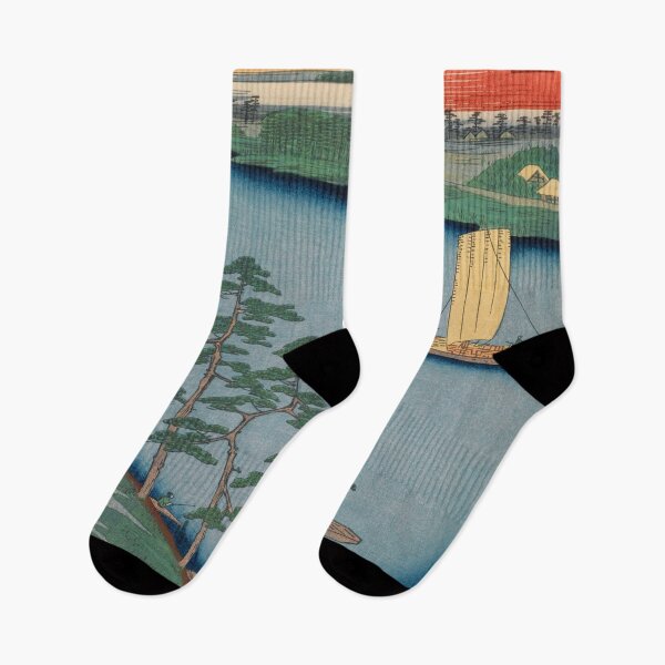 Item preview, Niijuku Ferry Vintage Ukiyo-e Japanese Art designed and sold by VintageArchive.