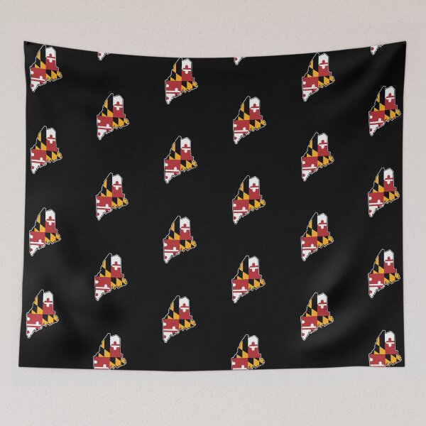 Item preview, Maryland Flag Maine Map designed and sold by MarylandStyle.