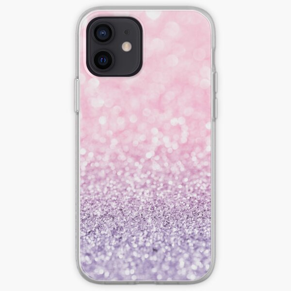 Pink and Lavender Glitter iPhone Soft Case