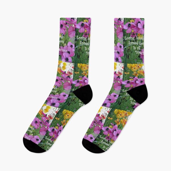 Item preview, Loving Words Speard Love In All Directions Floral - Inspirational Quote designed and sold by Sarah  Rajkotwala.