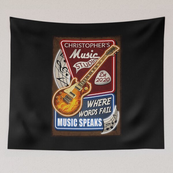 Item preview, Music studio est 2020 where words fail music speaks designed and sold by Kendall188.