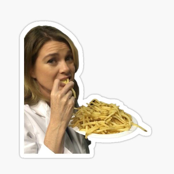 Ellen y papas fritas Pegatina