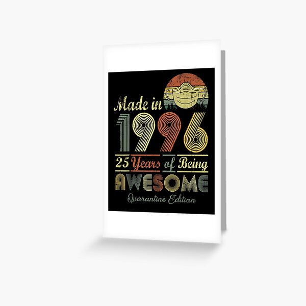 2021 25th Birthday Card Souvenir of 1996