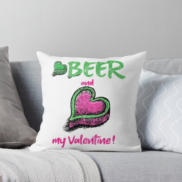 Item preview, Beer and love hearts in green and pink designed and sold by vibeno1.