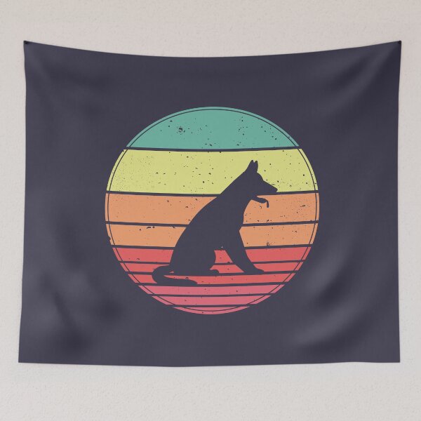 Item preview, German Shepherd Vintage Retro Sunset designed and sold by faudeltn.
