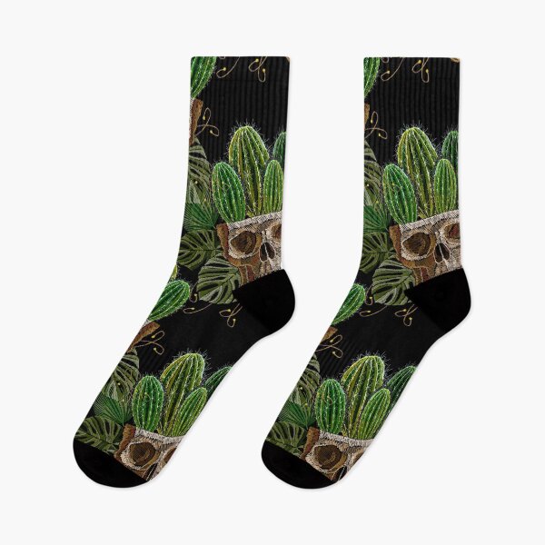 Item preview, Human skull and cactus designed and sold by matrioshka.