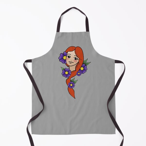Item preview, Red Head with Braid and Flowers designed and sold by 10pmCreations.