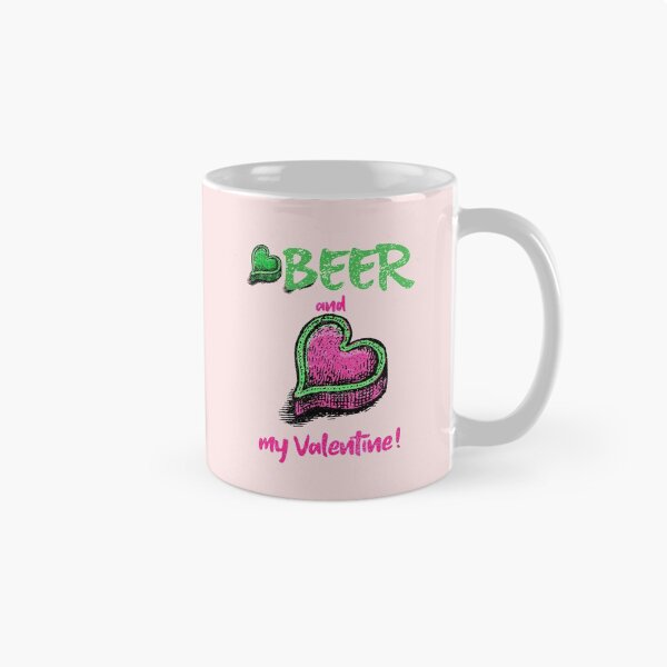Item preview, Beer and love hearts in green and pink designed and sold by vibeno1.