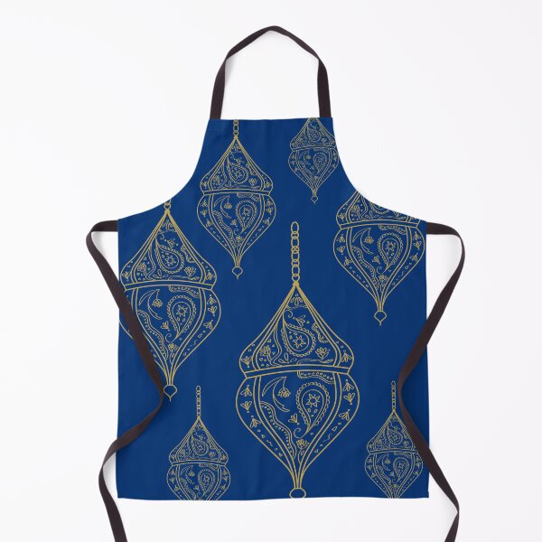Item preview, Navy Gold Turkish Lamp Print designed and sold by LittleIconShop.
